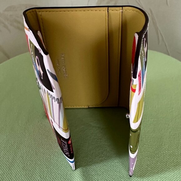 KATE SPADE PAGE TURNER CARD CASE TRIFOLD WALLET:NWT CREAM/MULTI - Picture 12 of 13